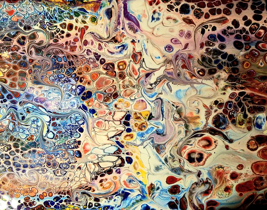 Cell explosion Painting by Valerie Josi