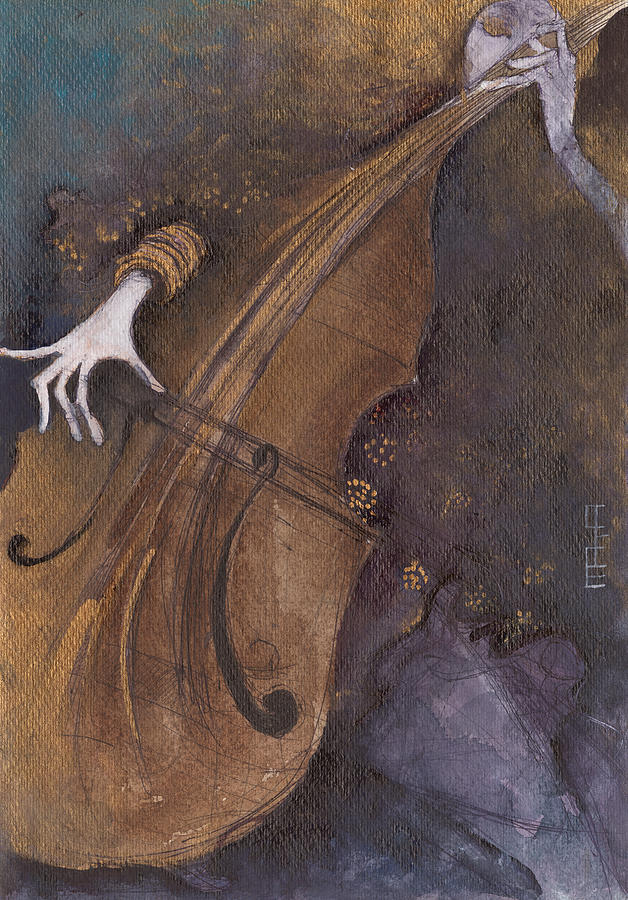 Cello  Painting by Maya Manolova