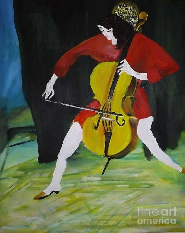 The Cellist Painting by Denise Morgan