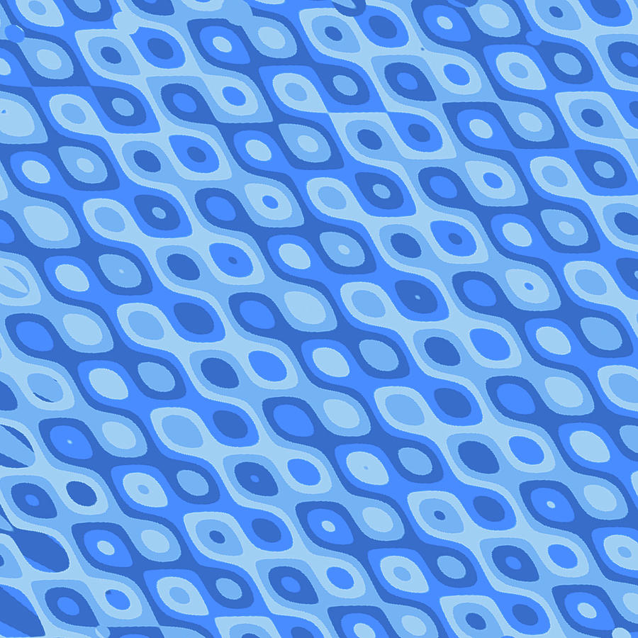 Abstract Digital Art - Cellular in Blues by Jeremy Edsall Abstract Digital Art - Cellular in Blues by Jeremy Edsall