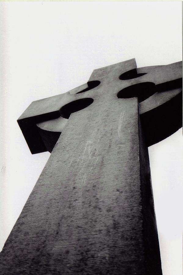 Black And White Photograph - Celtic Cross by Matthew Adelman