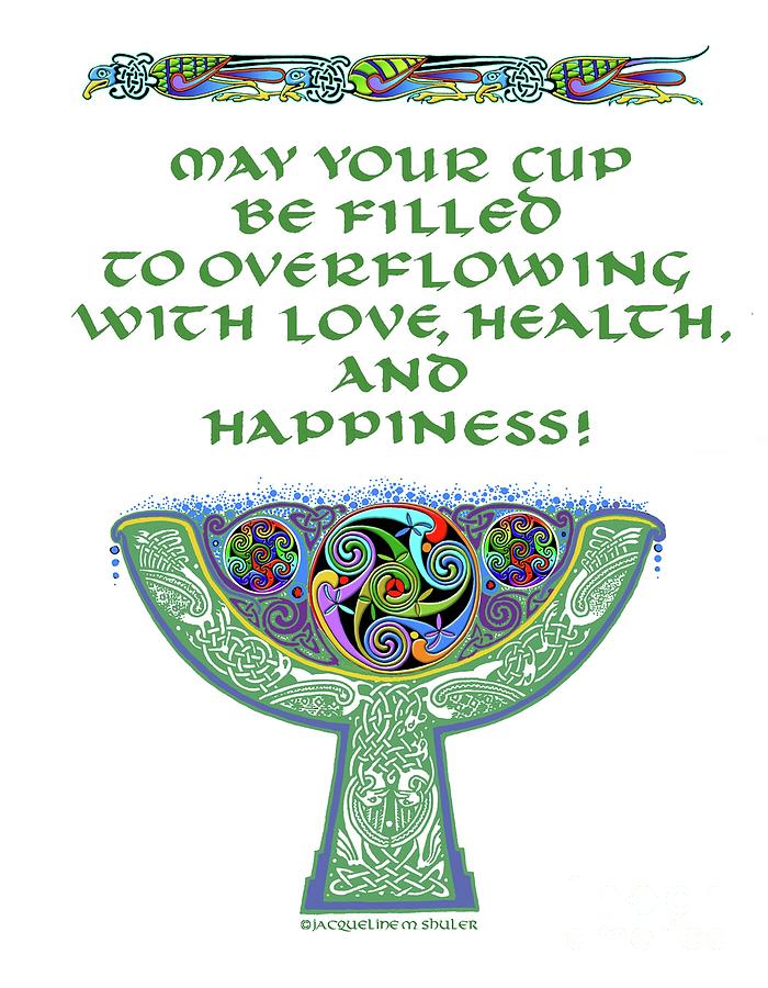 Celtic Goblet Blessing Digital Art by Jacqueline Shuler