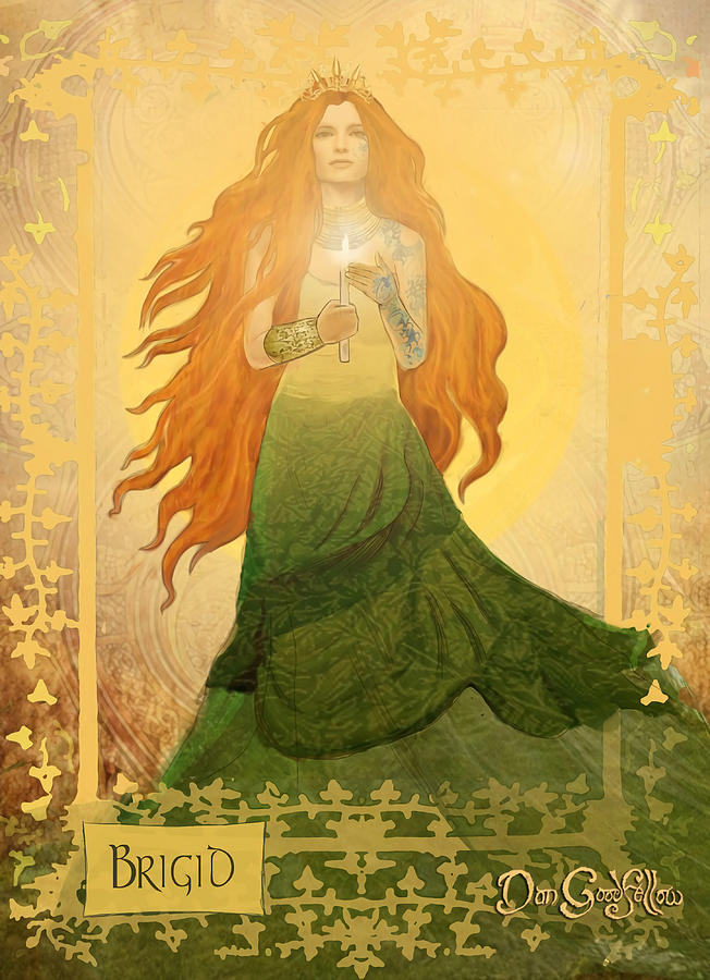 Celtic Goddess Brigid Painting by Chapman Abbie | Fine Art America