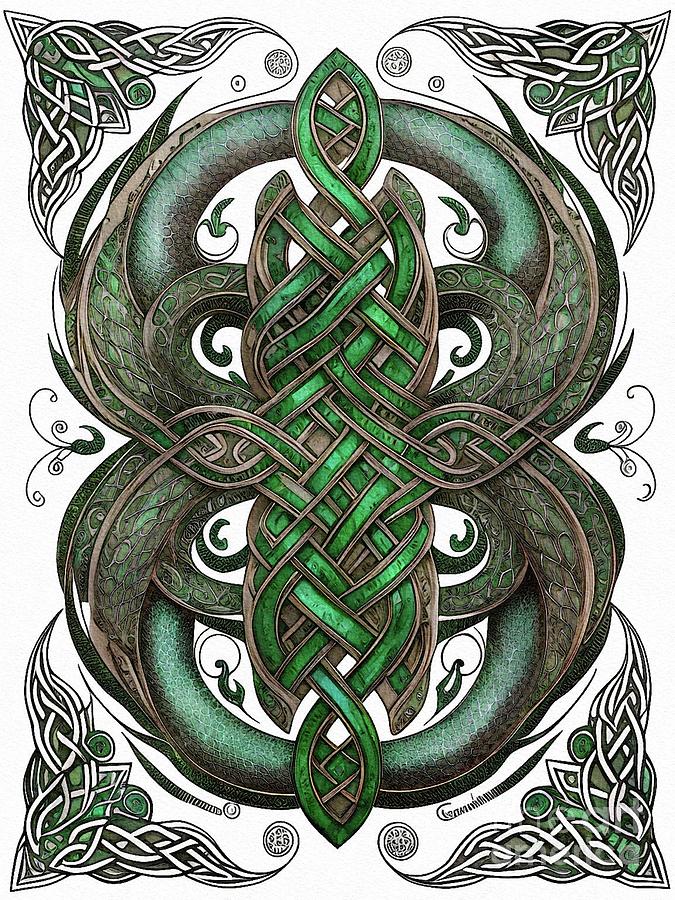 Celtic Knotwork Painting by Sarah Kirk - Fine Art America