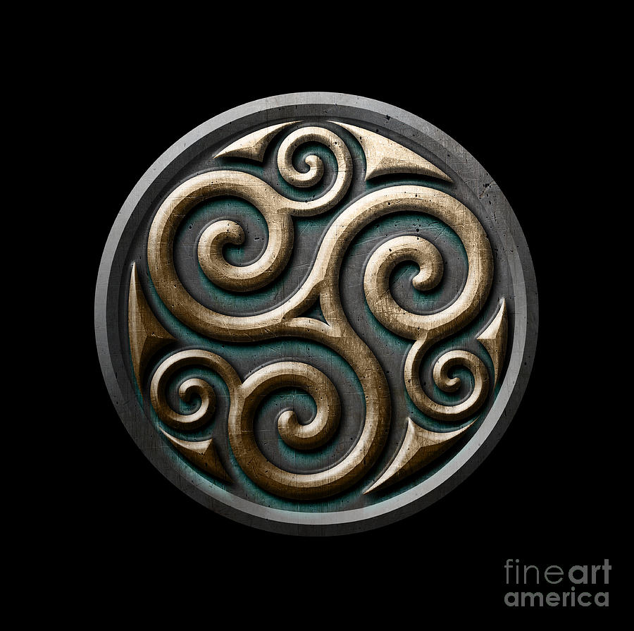 Celtic Triskele Digital Art by Cp Design Pixels