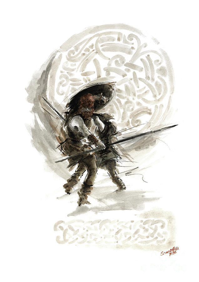 Celtic Warrior Painting, Celtic Warriors Knotworks Poster, Celtic Knotworks Design, Celtic Warrior  Painting by Mariusz Szmerdt