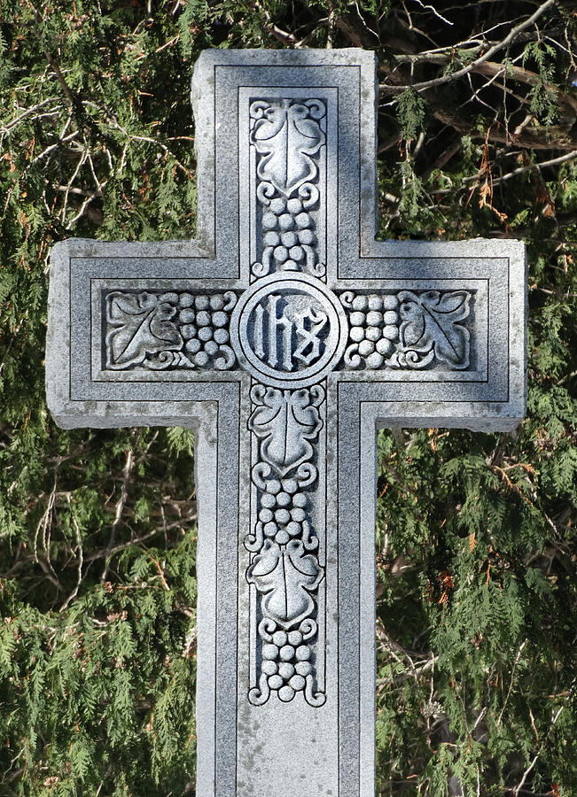 Cemetery Cross Photograph by David T Wilkinson