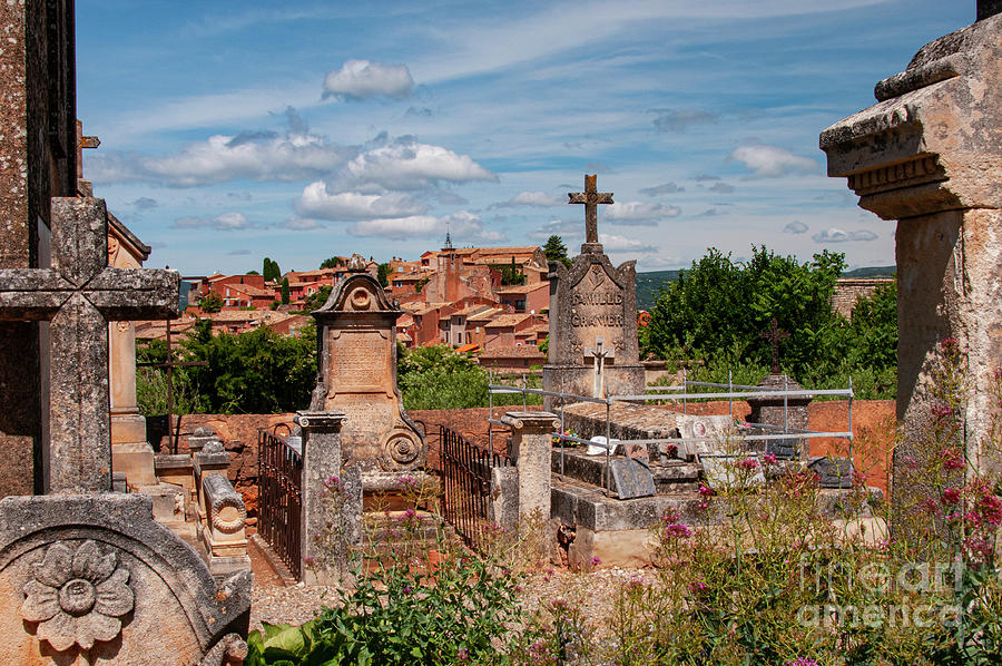 Cemetery in Roussillon Photograph by Bob Phillips