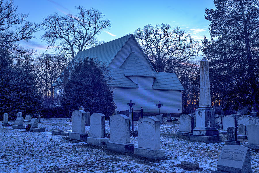 Cemetery In Winter Photograph by Teresa Hughes - Pixels