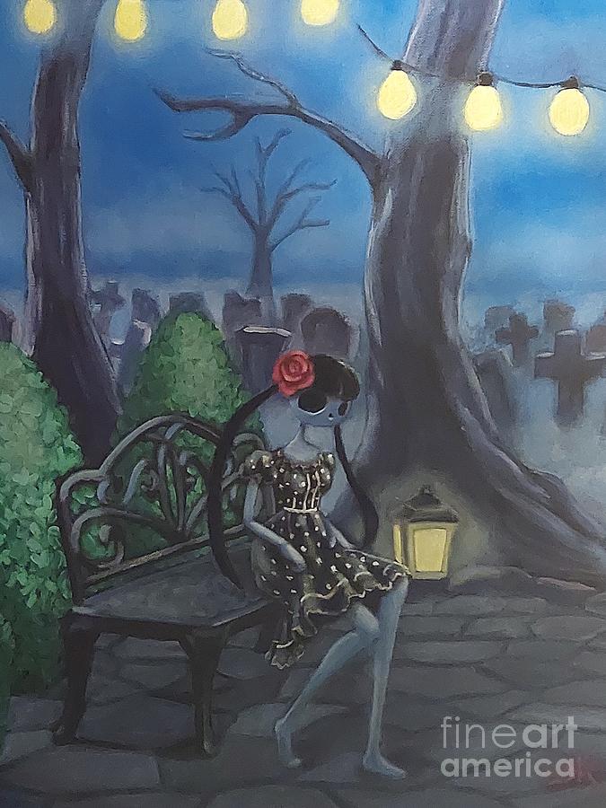 Cemetery outing Painting by Lori Keilwitz