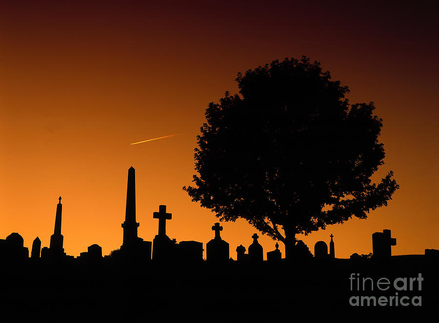 Cemetery Silhouette Photograph by Mike Nellums - Fine Art America