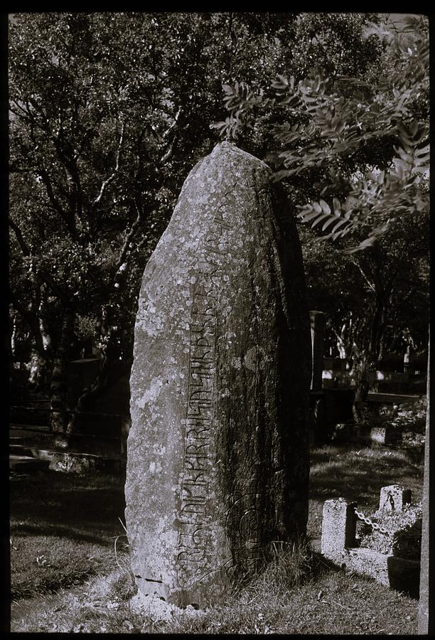 Cemetery stone BW Photograph by Lisa Mutch