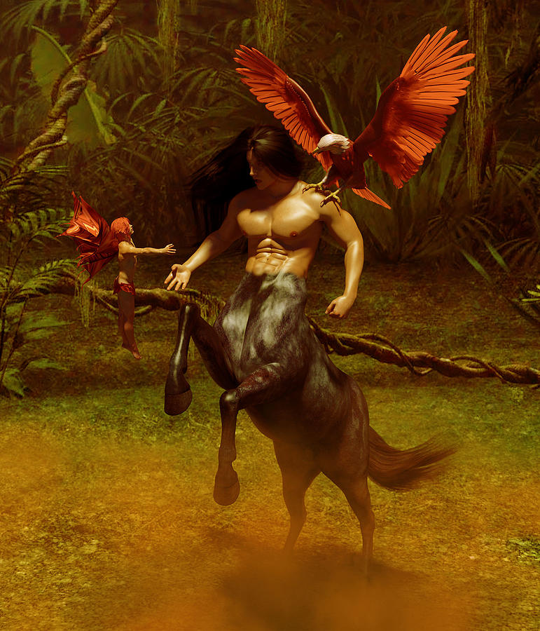 Centaur And Eagle 2 Digital Art