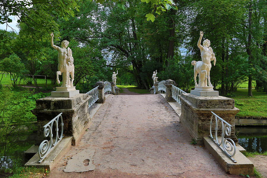 centaurs bridge in Pavlovsk park Photograph by Mikhail Kokhanchikov