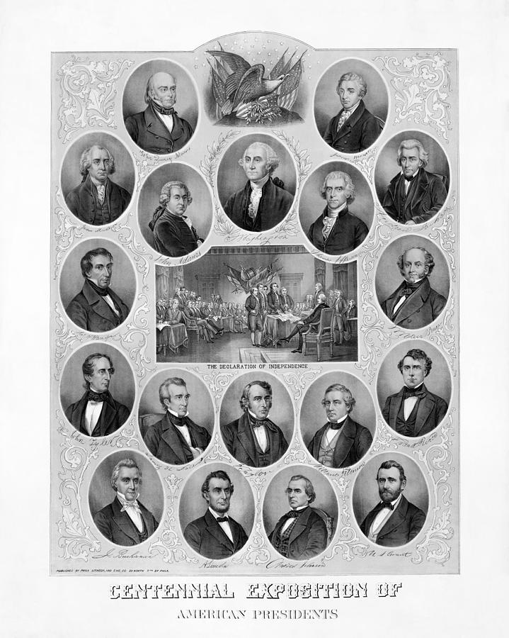 Centennial Exposition Of American Presidents - 1876 Drawing