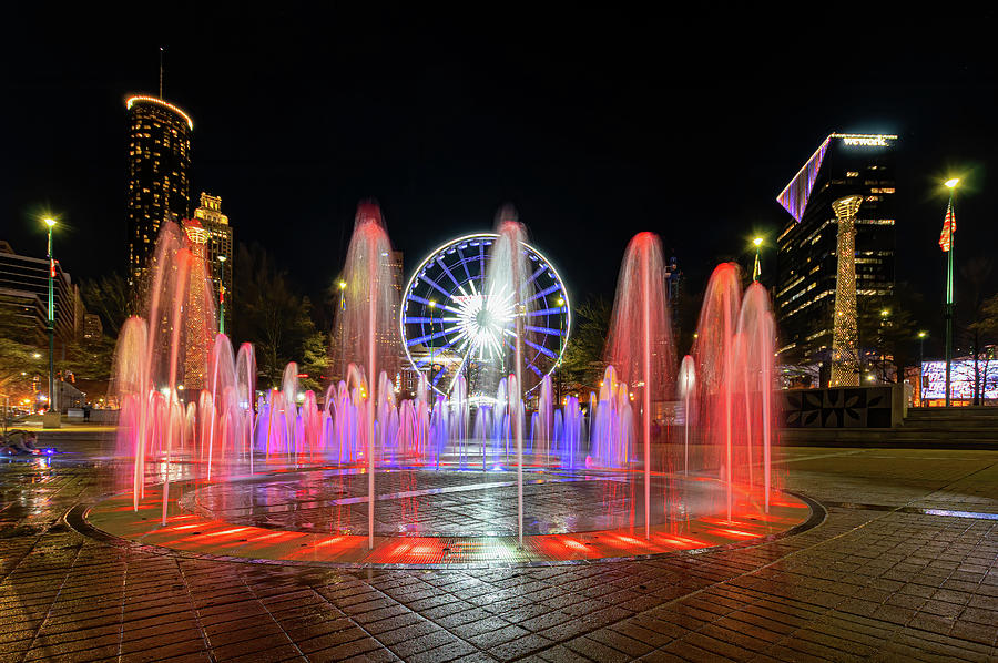 Centennial Park at Night Photograph by Richard Olson - Fine Art America