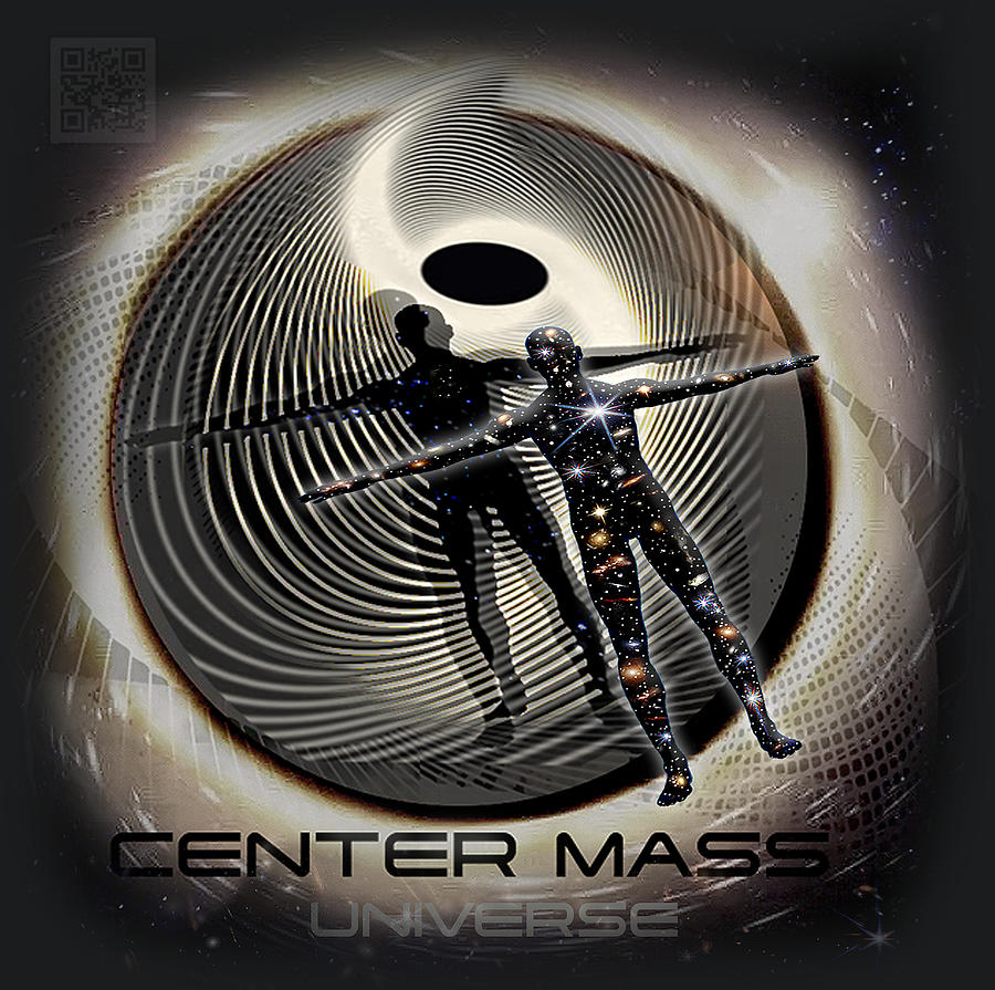 Center Mass Universe Band QR with Stars Digital Art by Todd Krasovetz