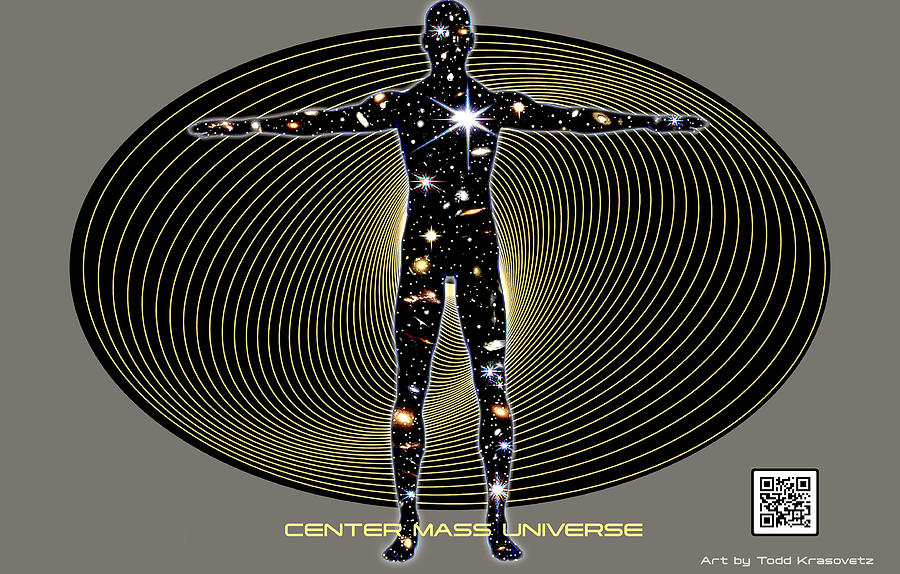 Center Mass Universe Gold Digital Art by Todd Krasovetz