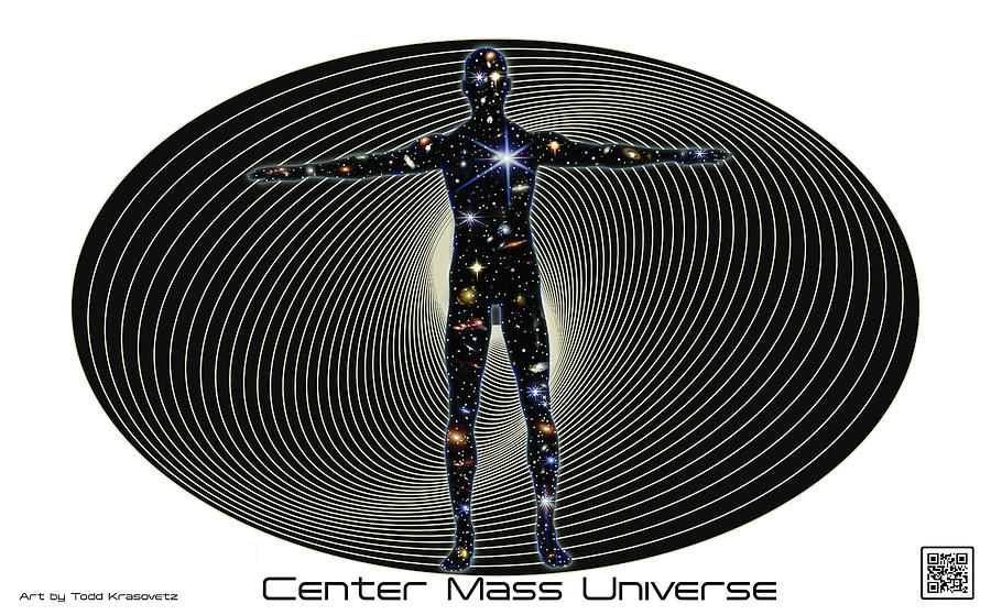 Center Mass Universe Yellow and Black Band Art Digital Art by Todd Krasovetz