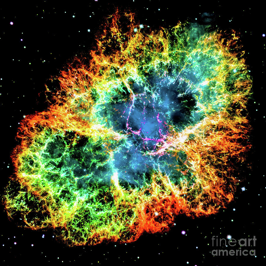 Center Of The Crab Nebula Photograph By Nasa | Pixels