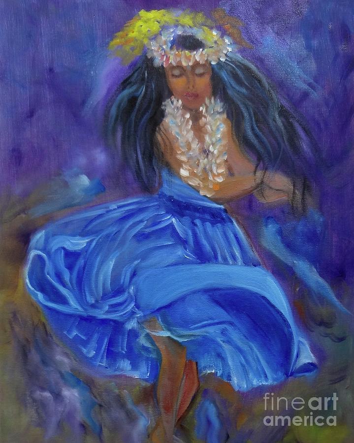 Center Stage Hula IV Painting by Jenny Lee