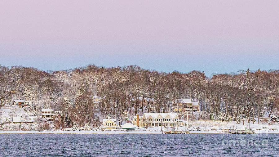 Centerport Yacht Club in Winter Photograph by Sean Mills