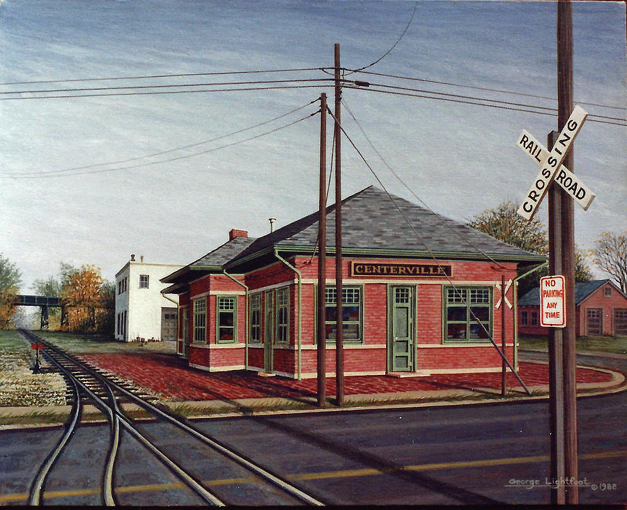Centerville Iowa Depot Painting by George Lightfoot