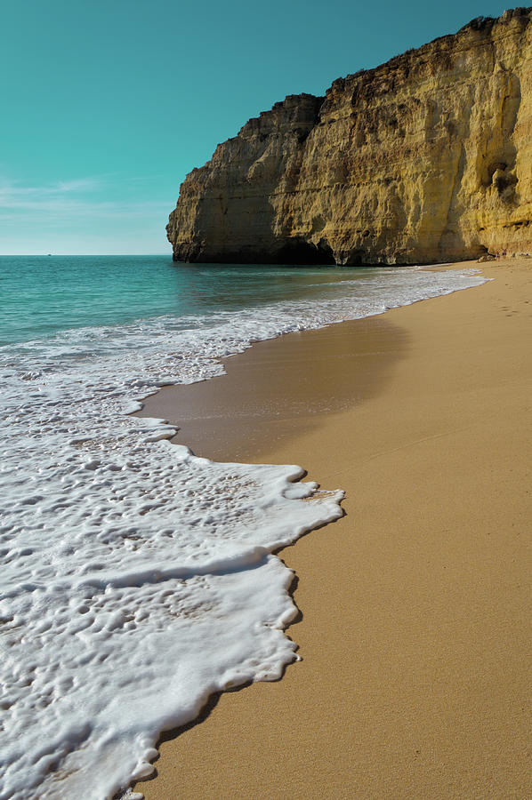 Centianes Beach Waves in Carvoeiro Photograph by Angelo DeVal