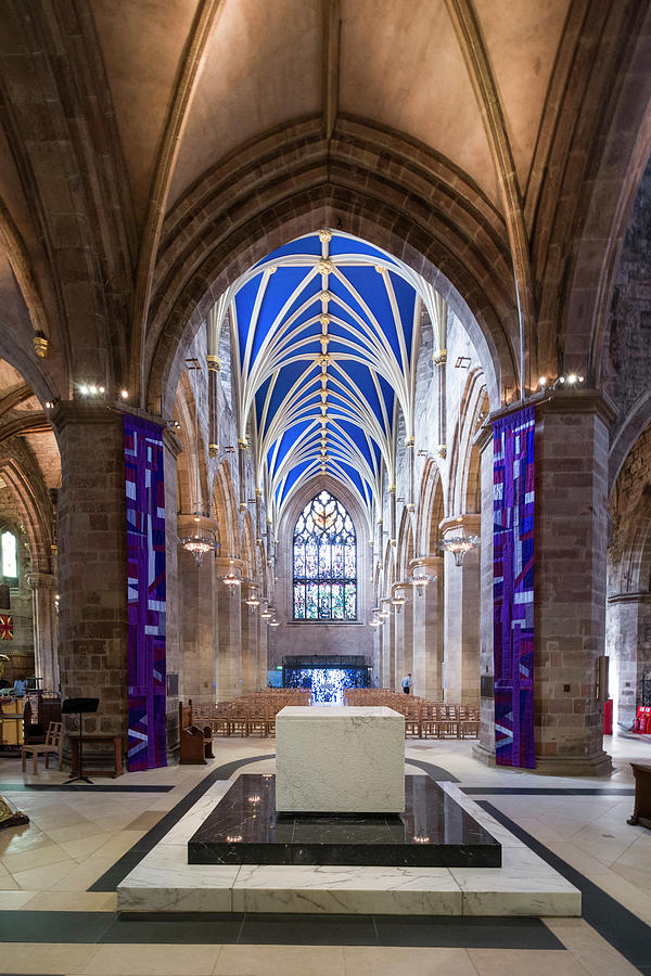 Central alter in St Giles Cathedral, Edinburgh Photograph by David L Moore