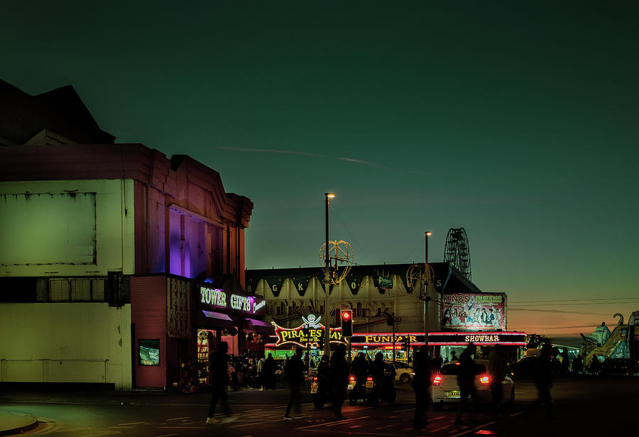 Blackpool Photograph - Central at night by Nick Barkworth