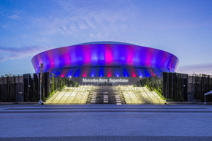 Central Business District, view of the Mercedes-Benz Superdome Photograph by Massimo Borchi/Atlantide Phototravel