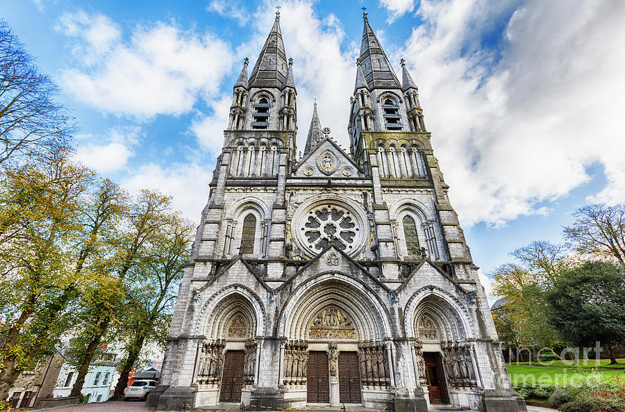central facade of St. Fin Barres Cathedral in Cork, Ireland Photograph by Ariadna De Raadt