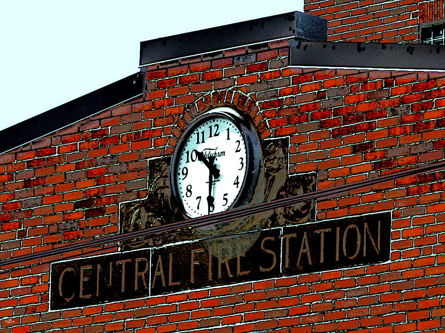 Central Fire Station Digital Art by Cliff Wilson