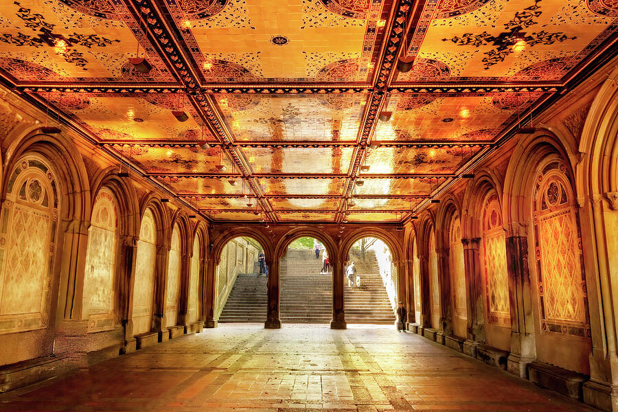  Bethesda Terrace Central Park New York City NYC Manhattan Photo  Photograph Cool Wall Decor Art Print Poster 36x24: Posters & Prints