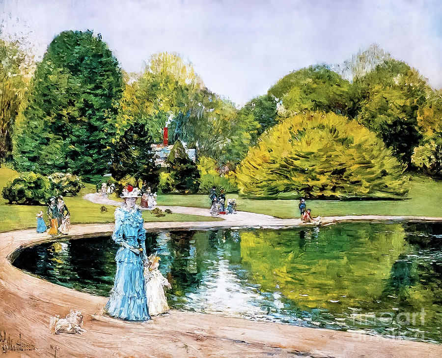 Central Park by Childe Hassam 1892 Painting by Childe Hassam