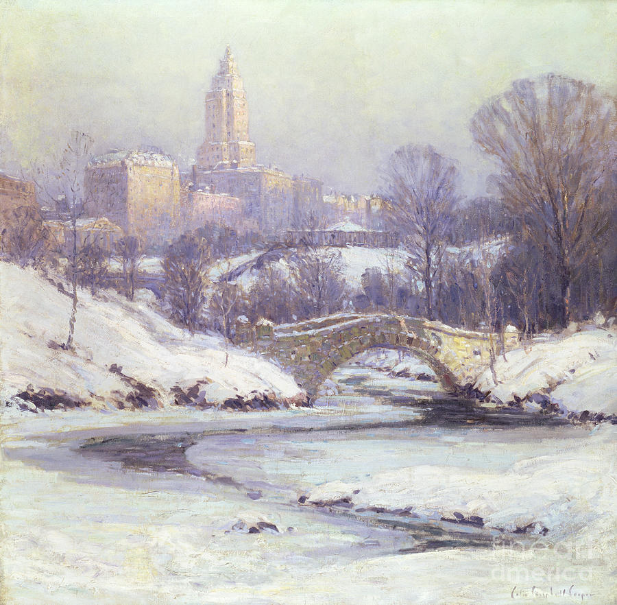 Winter Painting - Central Park by Colin Campbell Cooper