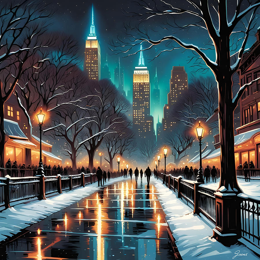 Central Park Lights Digital Art by Greg Joens