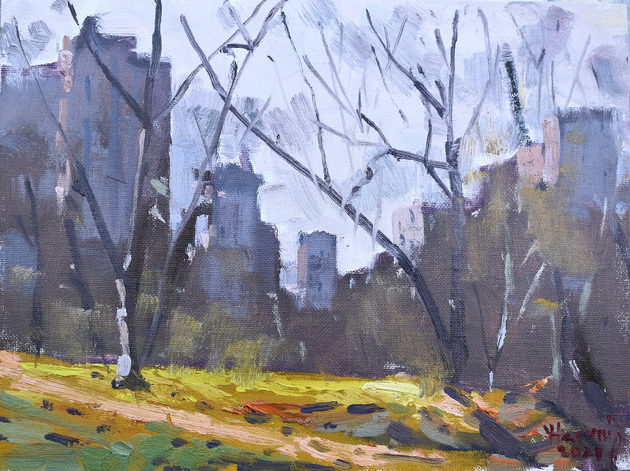 Central Park Manhattan Painting by Ylli Haruni