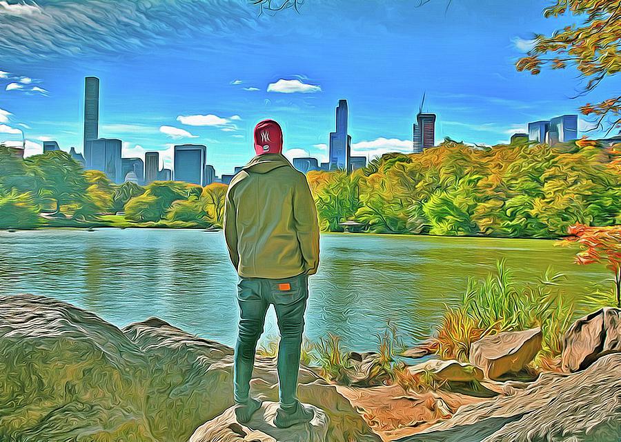 Central Park New York City 24 Digital Art by John Shepherd - Pixels