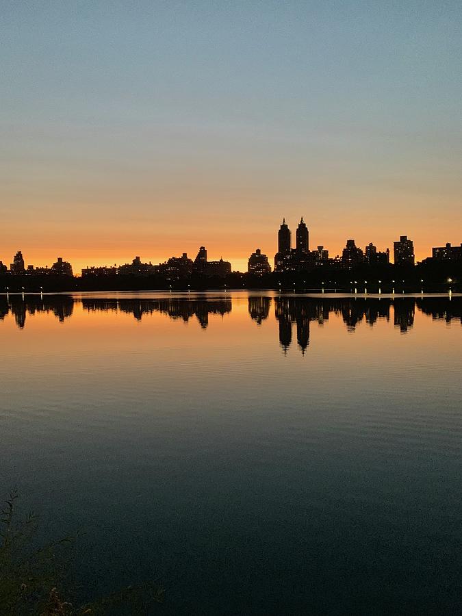 Central Park Reservoir at Sunset Photograph by Grimshaw Photo - Fine ...