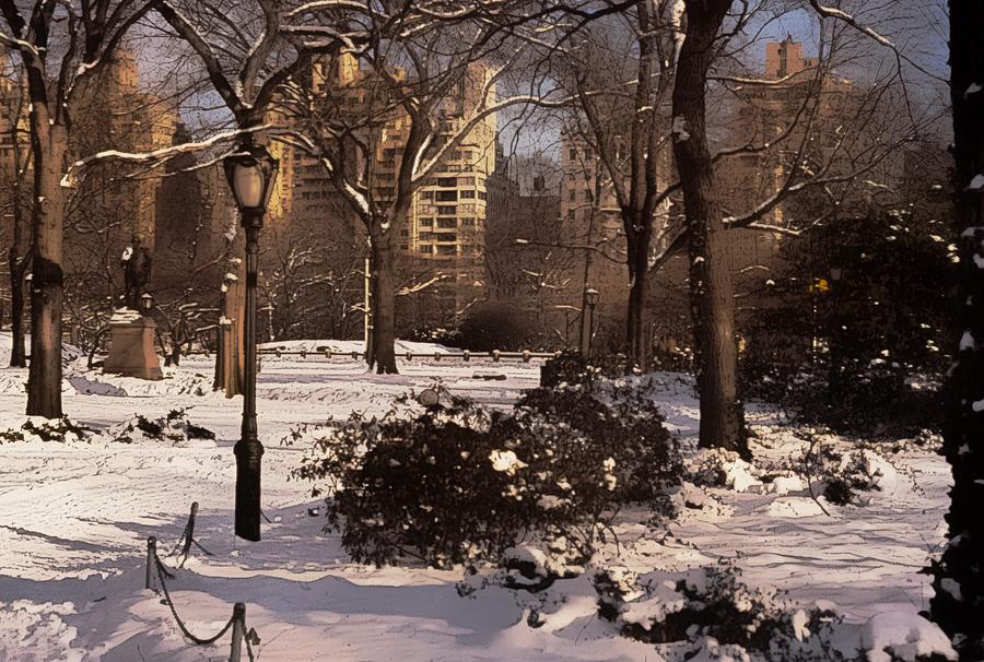 Central Park Winter Scene Two Photograph by Russel Considine