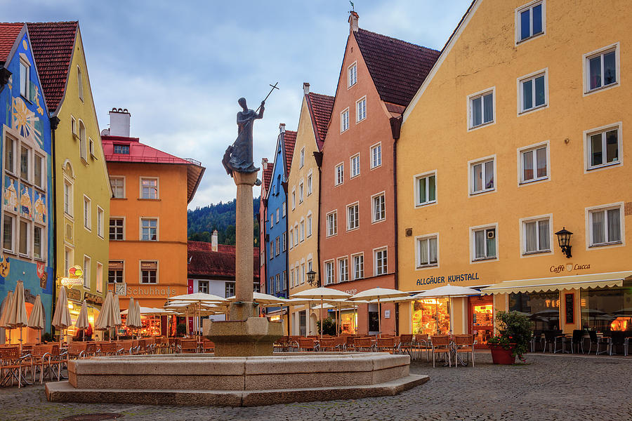 Central Square In Fussen, Germany Photograph