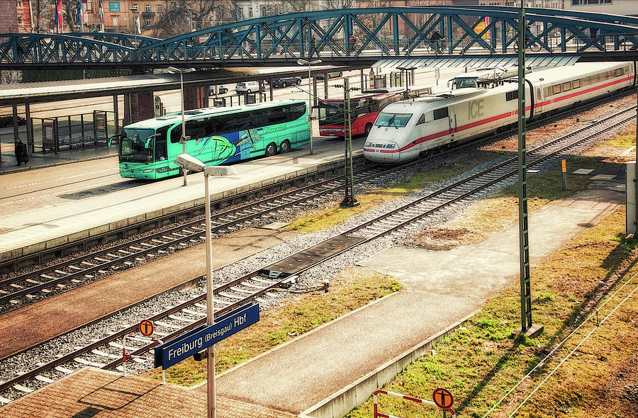 Central Station of Freiburg Germany Photograph by Tatiana Travelways