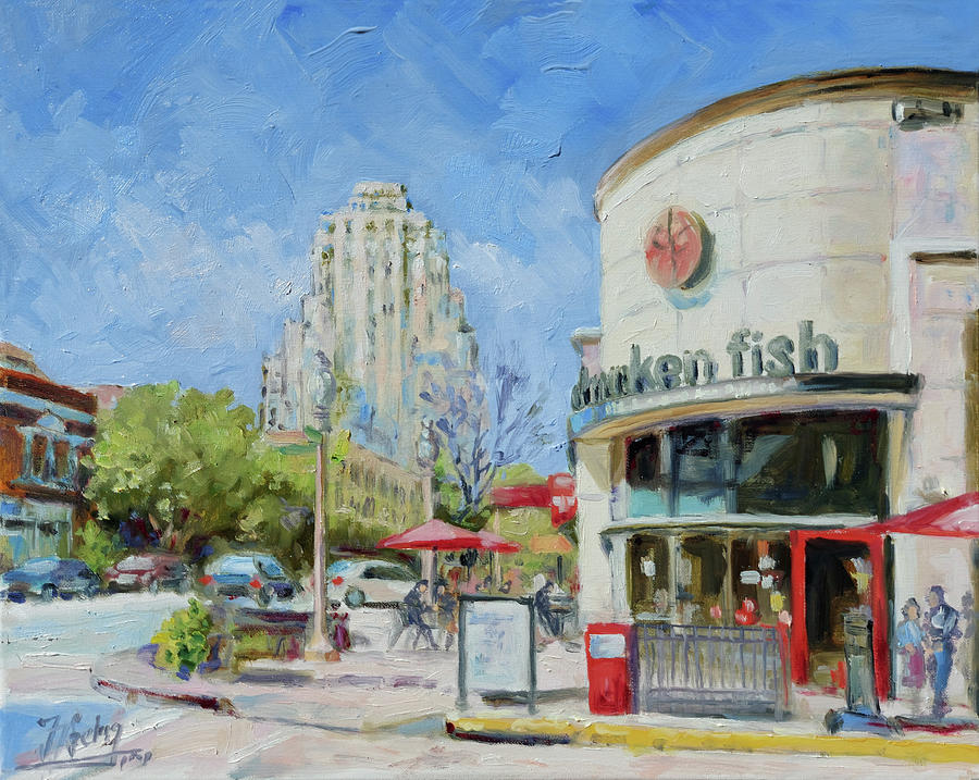 St.louis Painting - Central West End - Sunny Day - Saint Louis by Irek Szelag