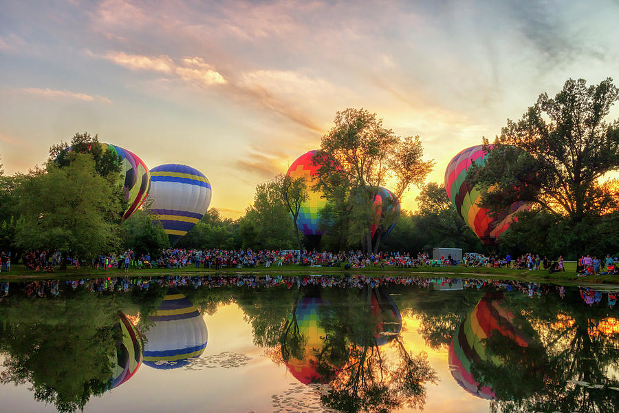 Centralia Balloon Fest Sunset Photograph by Susan Rissi Tregoning