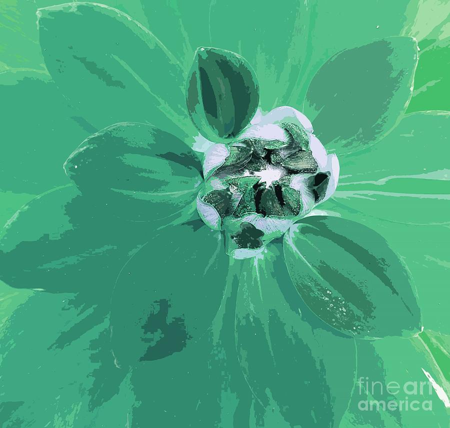 Flowers Still Life Digital Art - Centre Stage Green by Tracey Lee Cassin