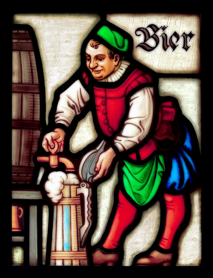 Century-Old German Stained Glass Photograph by Lar Matre