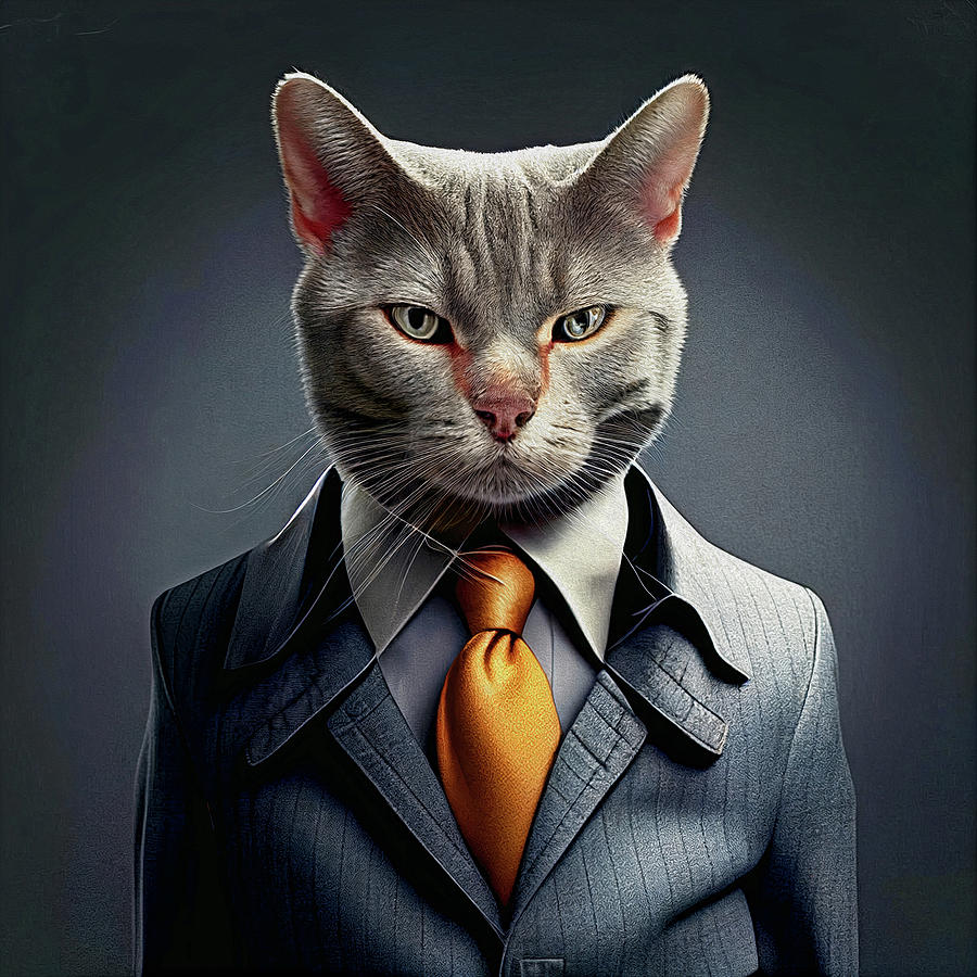 CEO cat. Digital Art by Paulo Silveira - Fine Art America