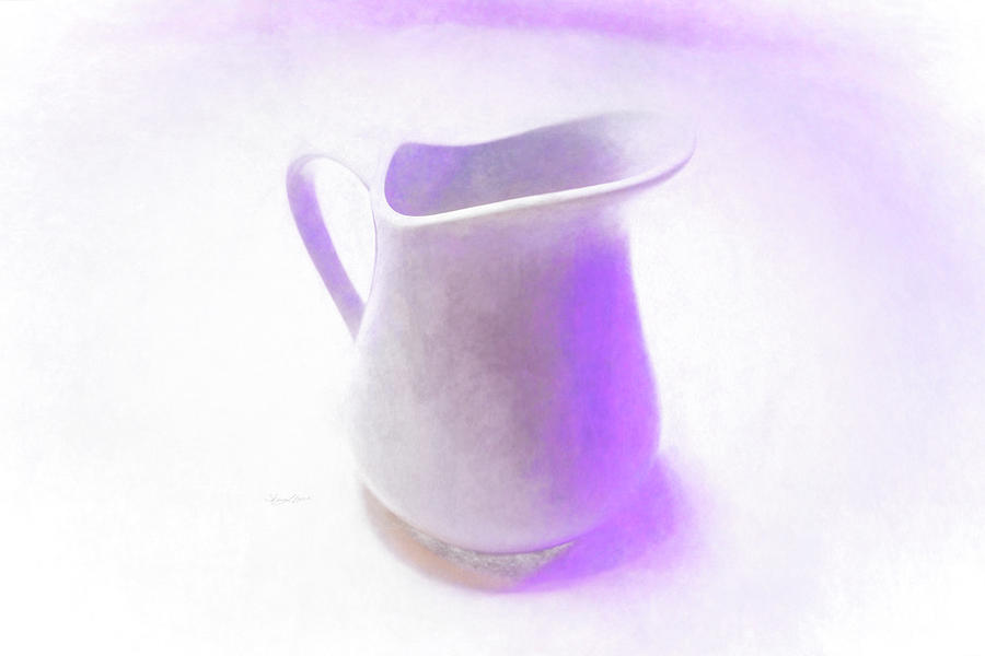 Ceramic Coffee Creamer Purple Photograph by Sharon Popek