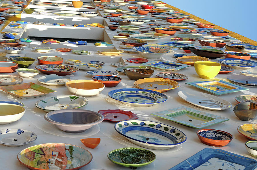 ceramic plates in Portugal Photograph by Severija Kirilovaite